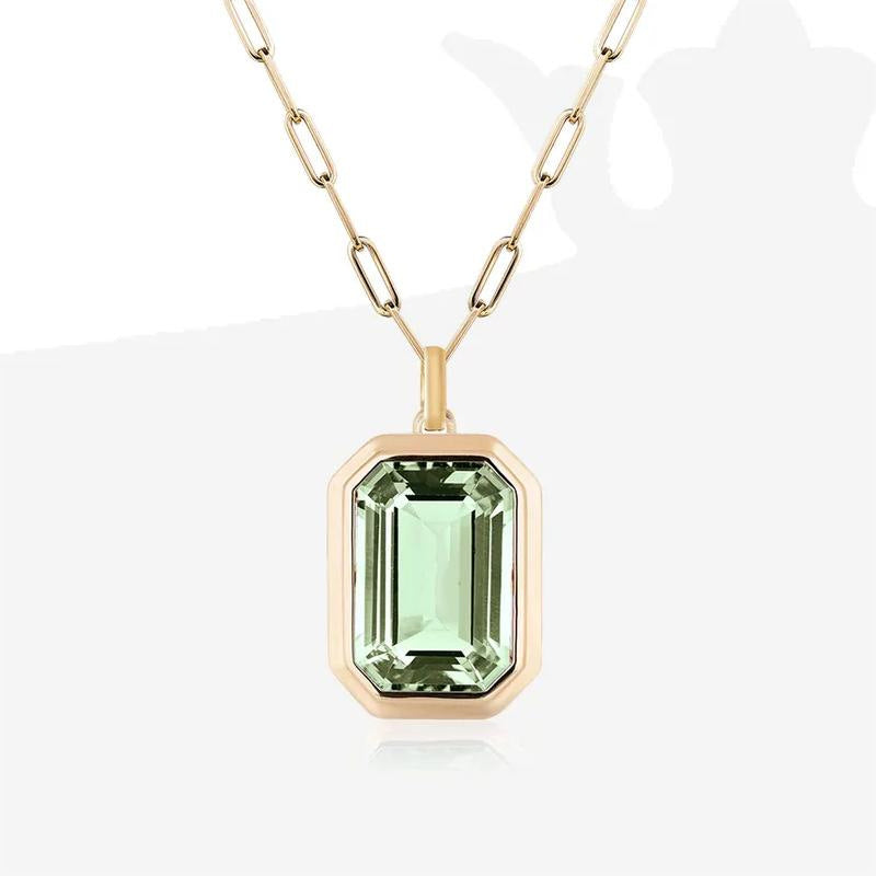 Square Zircon Necklace A5019-DOOHOOB