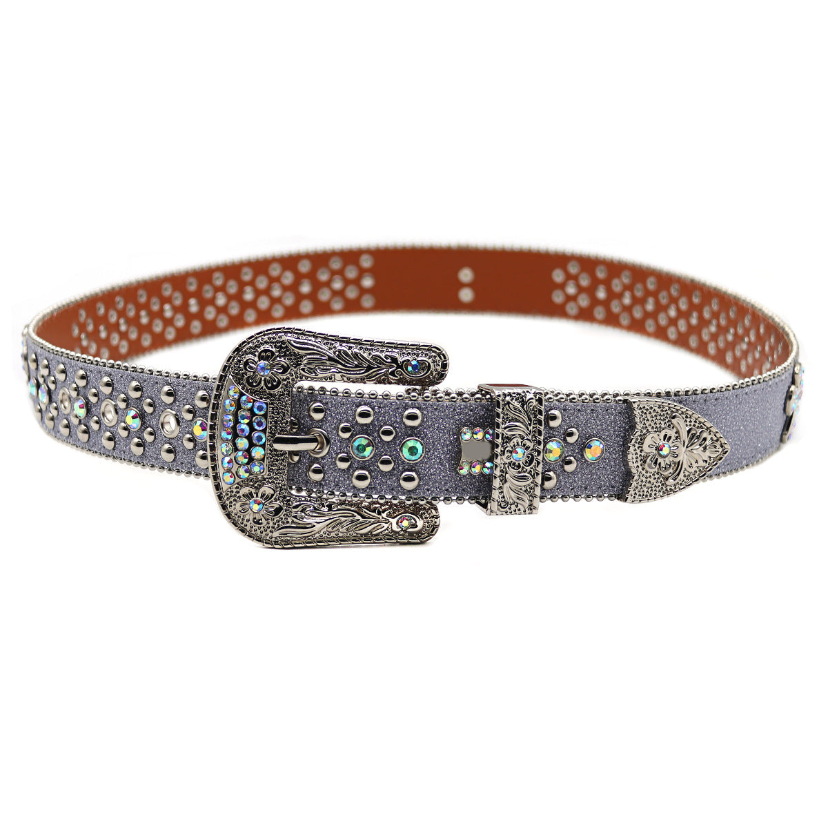 Punk Riveted Rhinestone Belt B4039-DOOHOOB