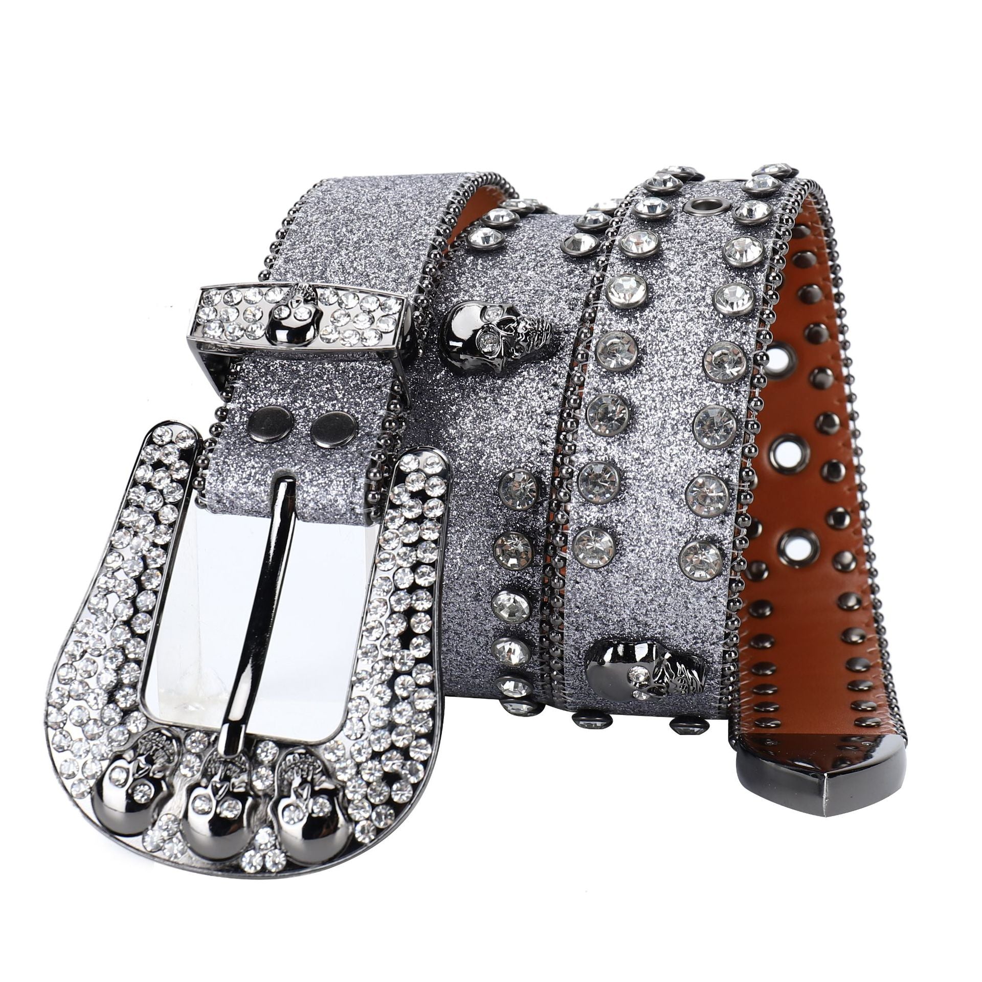 Punk Riveted Rhinestone Belt B4024-DOOHOOB