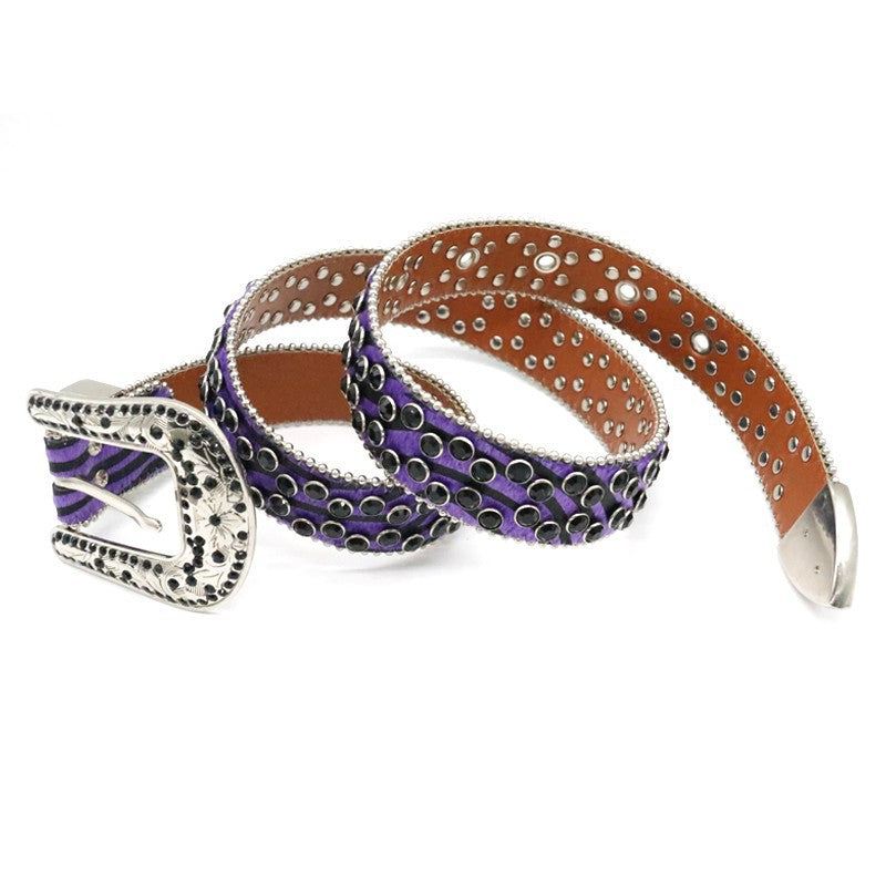 Riveted Rhinestone Belt B4023-DOOHOOB