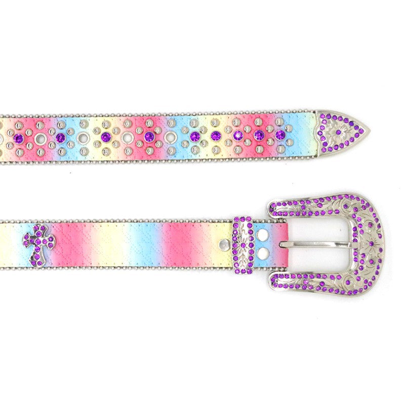 Riveted Rhinestone Belt B4016-DOOHOOB