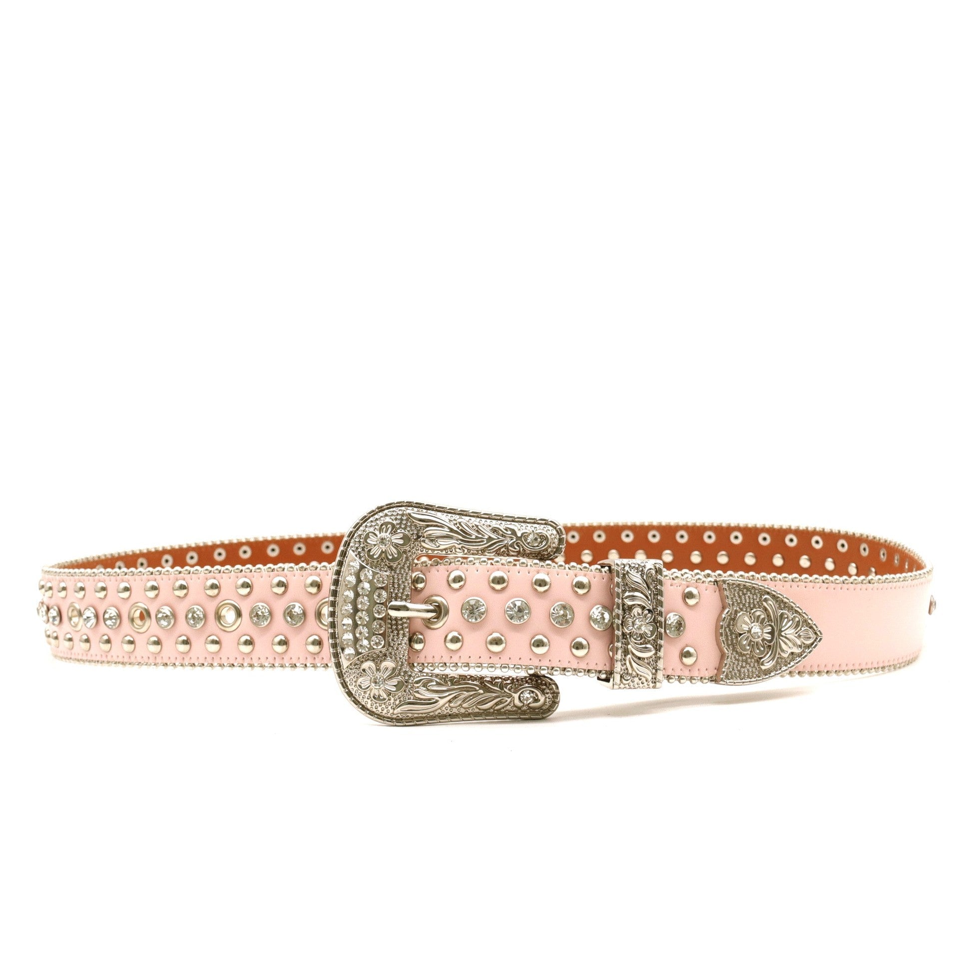 Pink Riveted Rhinestone Belt B4025-DOOHOOB