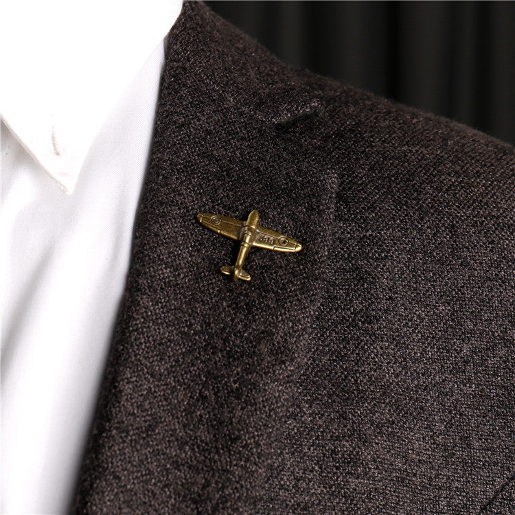 Fashion Aircraft Suit Brooch A1018-DOOHOOB