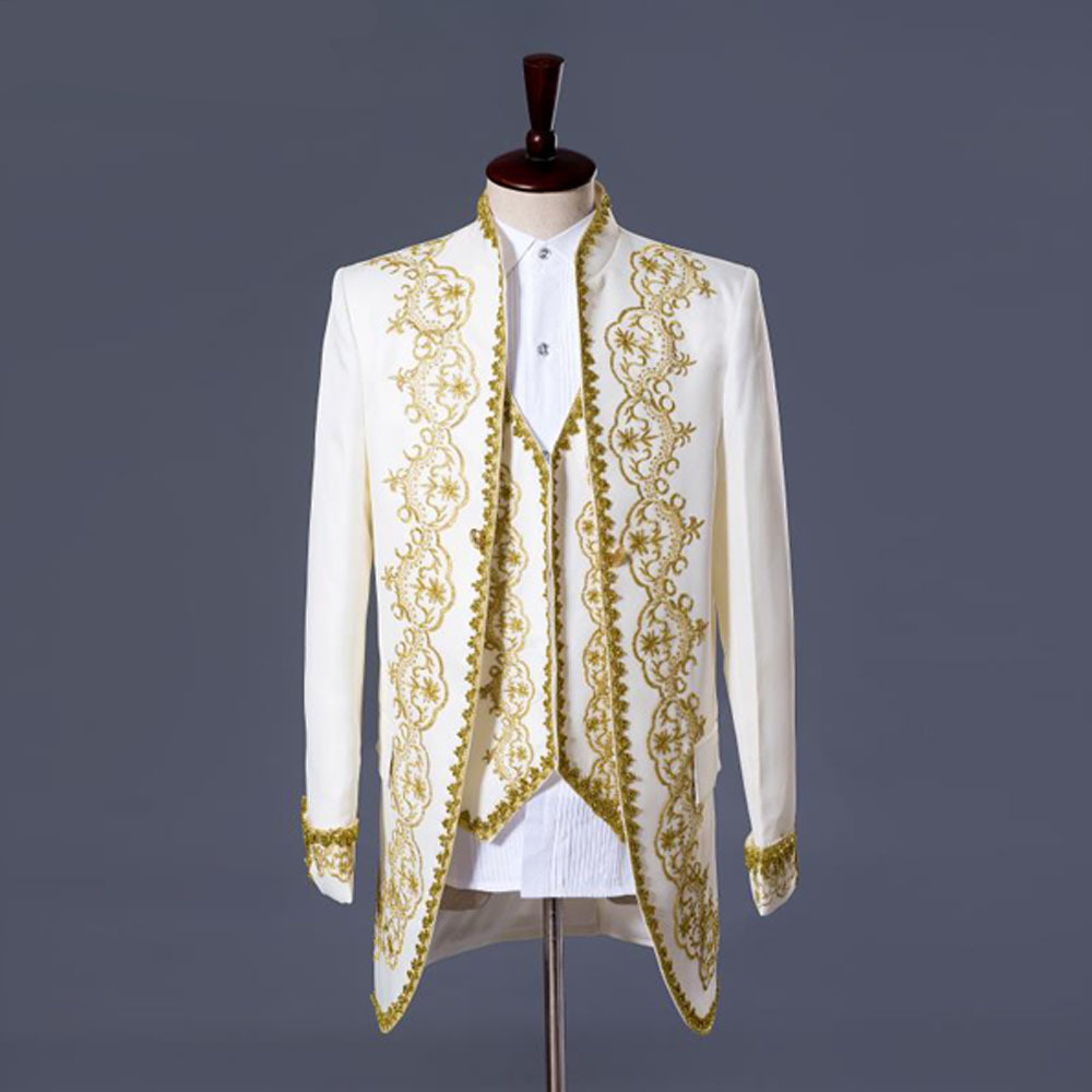 Solid Gold Embroidery Suit S8169-2-DOOHOOB