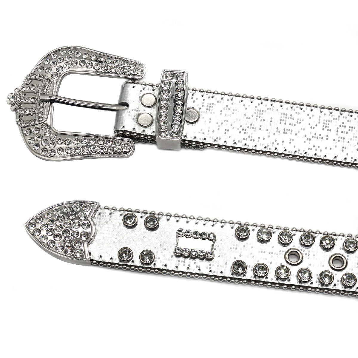 Punk Riveted Rhinestone Belt B4044-DOOHOOB