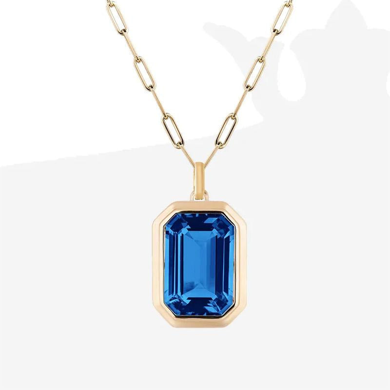 Square Zircon Necklace A5019-DOOHOOB