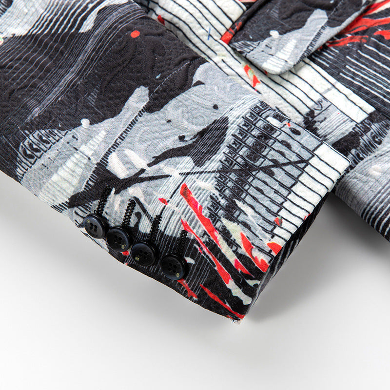 Abstract Element Print Blazer S8314-DOOHOOB