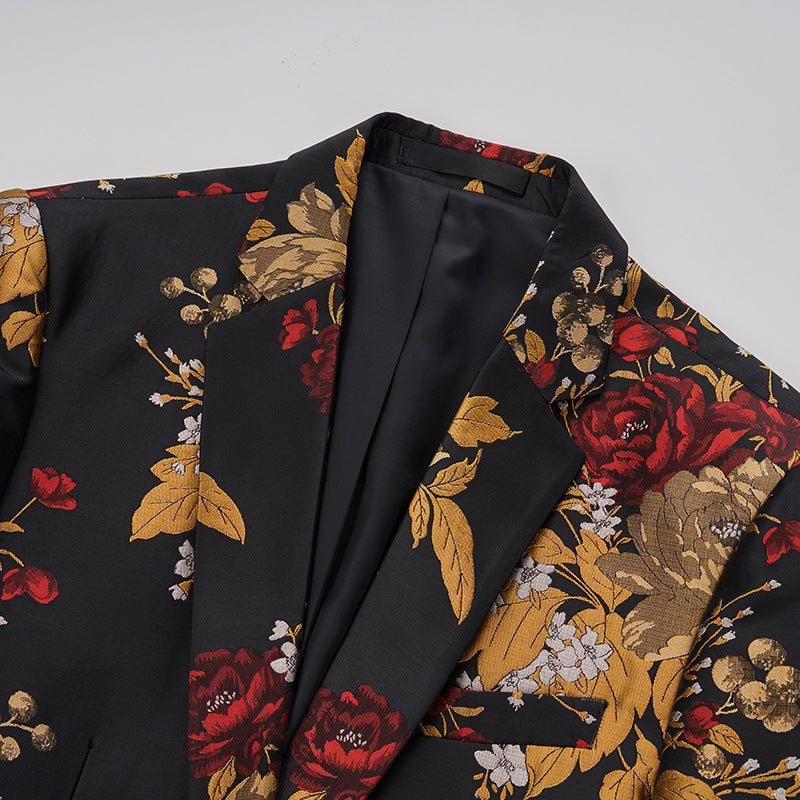 Chrysanthemum Print Blazer S8312-DOOHOOB