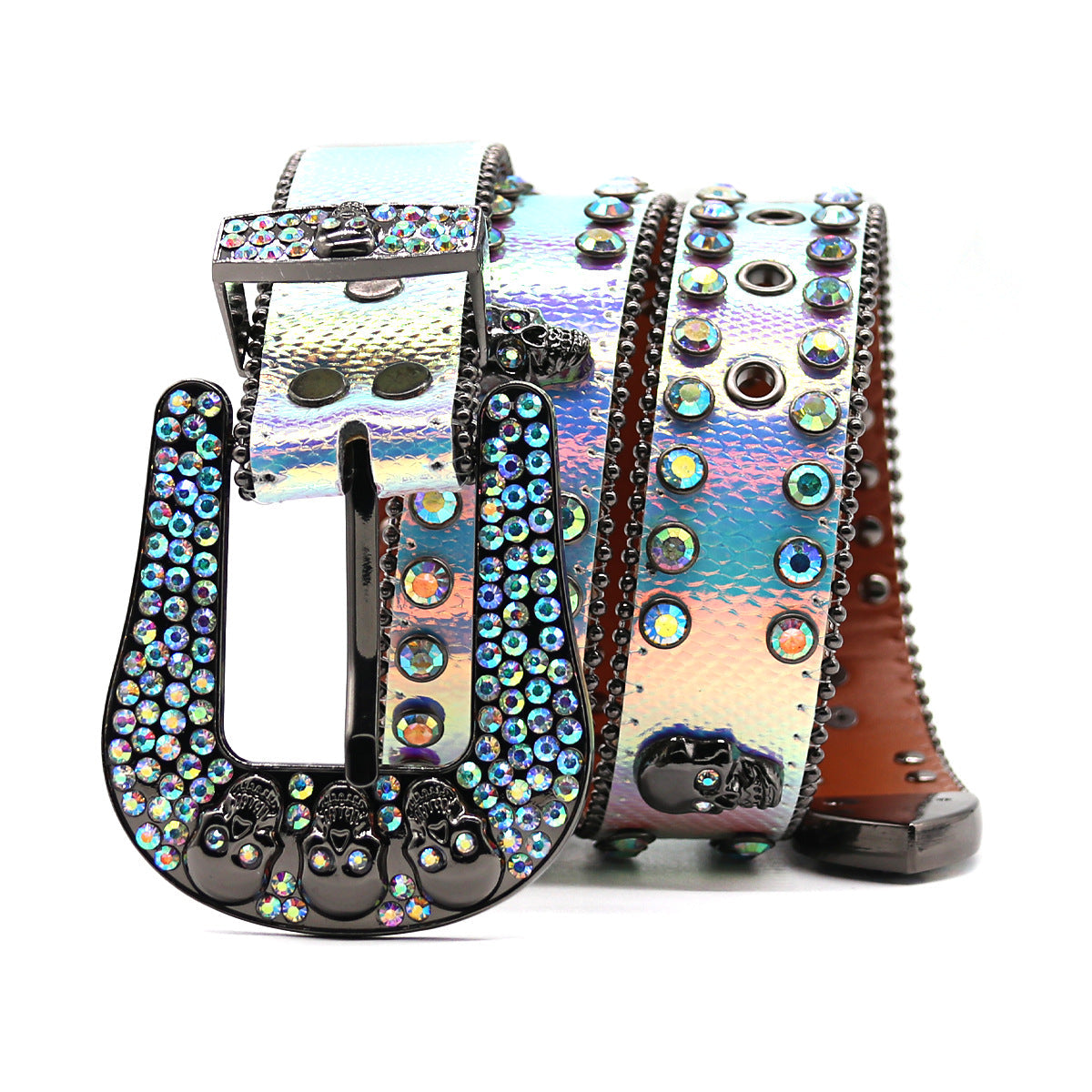Punk Riveted Rhinestone Belt B4042-DOOHOOB