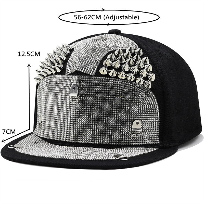 Punk Rhinestone Baseball Cap H7002-DOOHOOB