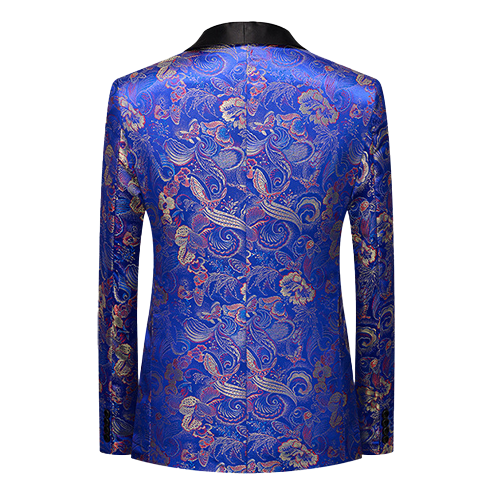Blue Flower Jacquard Suit S8306-DOOHOOB