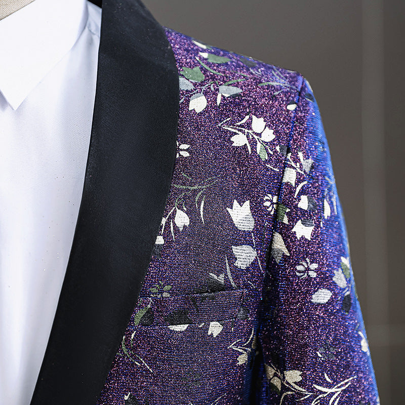 Blue-Purple Embroidery Tuxedo S8411-DOOHOOB
