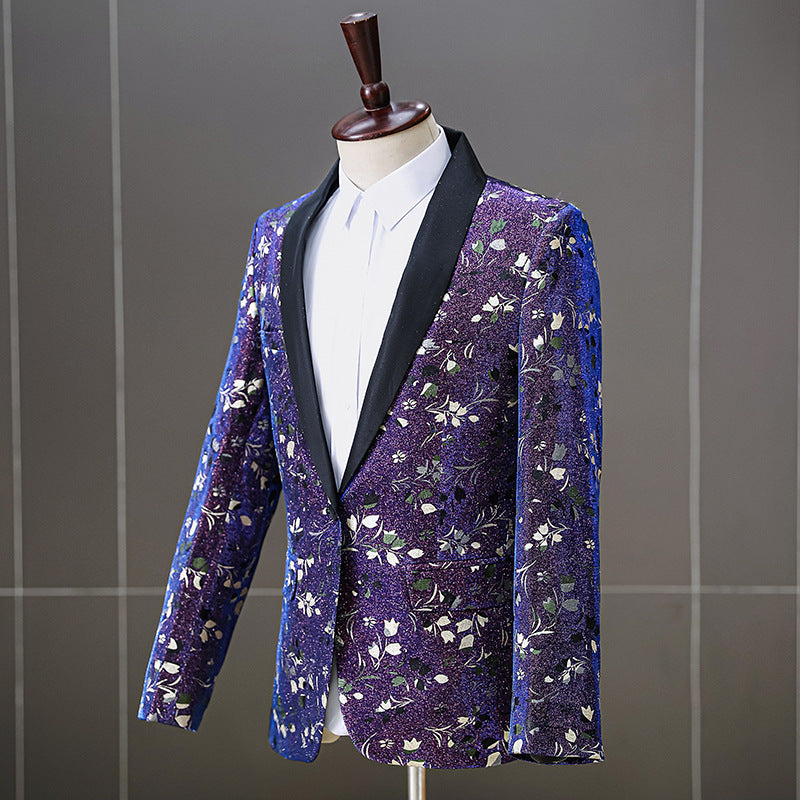 Blue-Purple Embroidery Tuxedo S8411-DOOHOOB