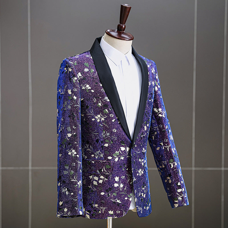 Blue-Purple Embroidery Tuxedo S8411-DOOHOOB