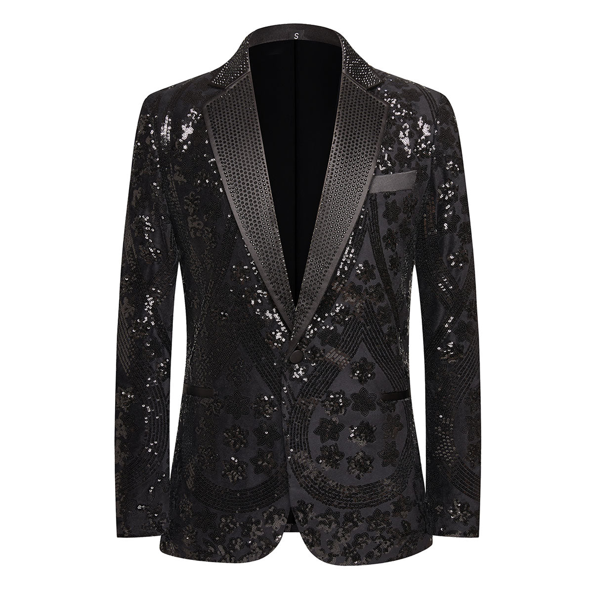 Black_Sparkle_Sequin_Men_Blazer_S8656_for_Party_Evening_Events_by_DOOHOOB