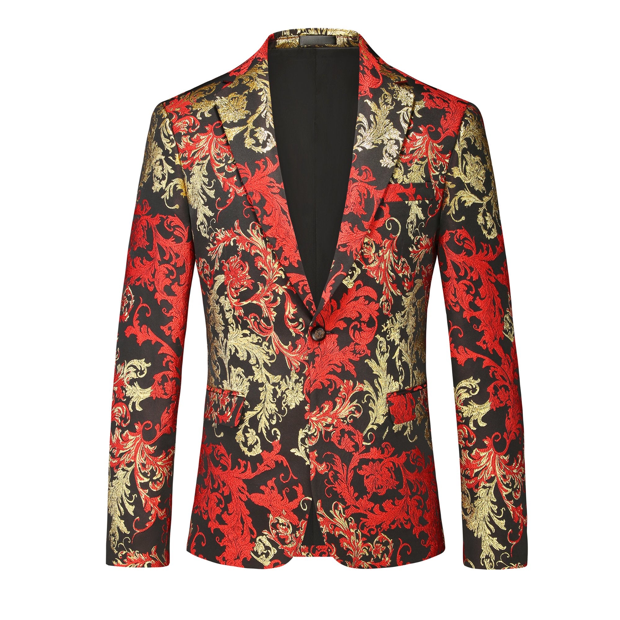 Elegant Gold Floral Dinner Jacket S8695