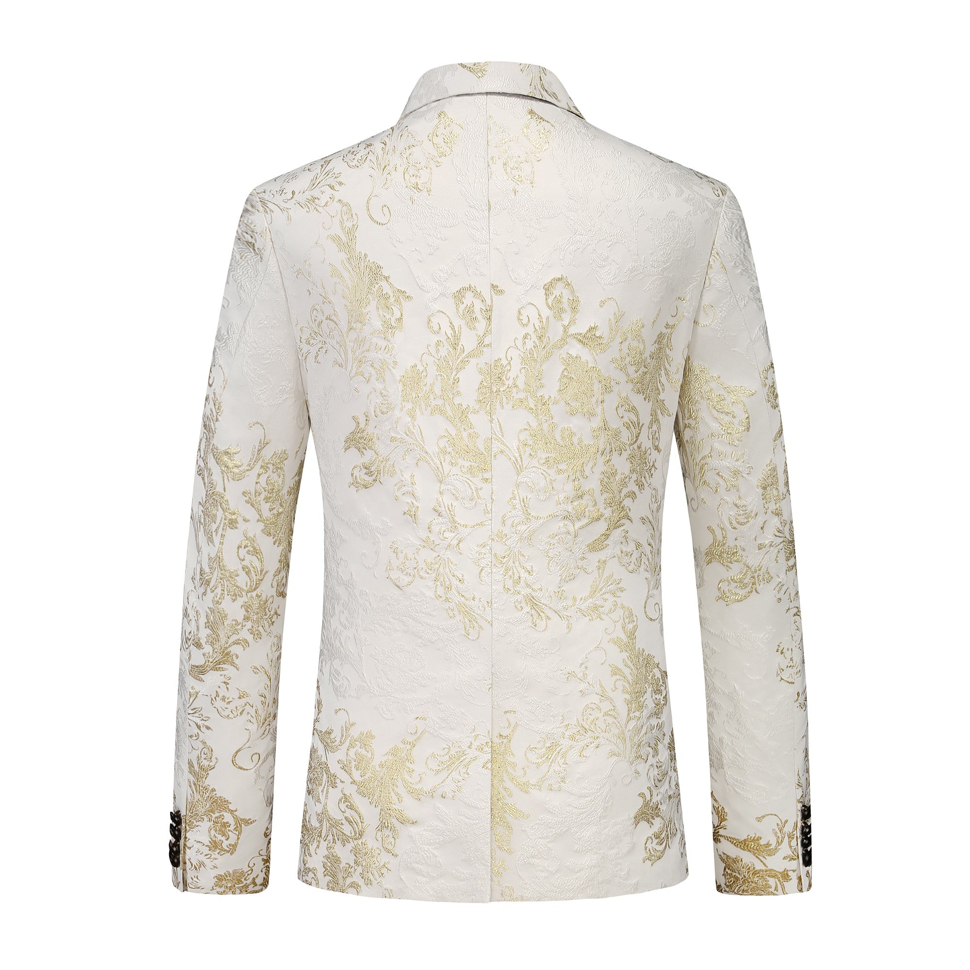 Elegant Gold Floral Dinner Jacket S8695