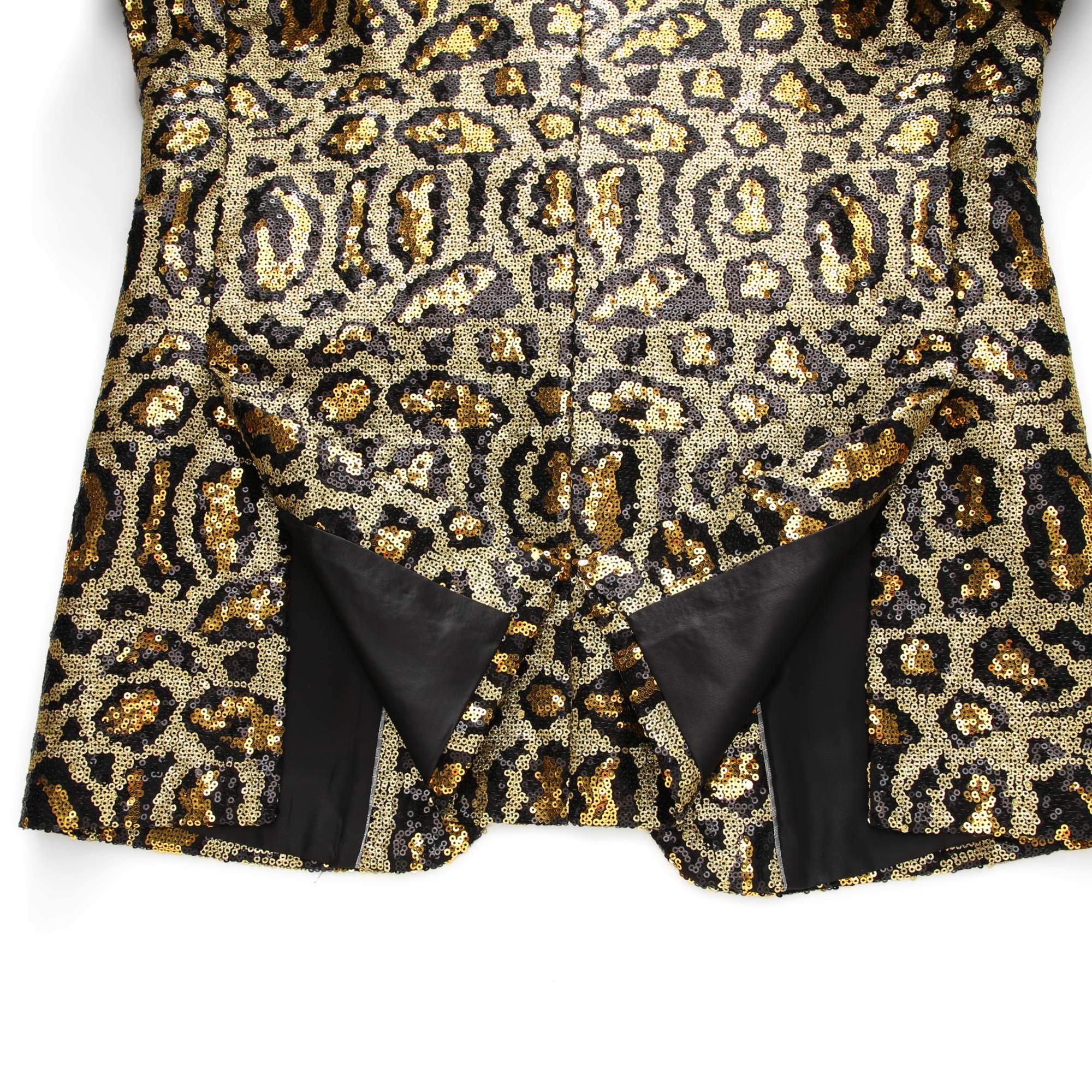 Dazzling Sequined Animal Print Jacket S8697