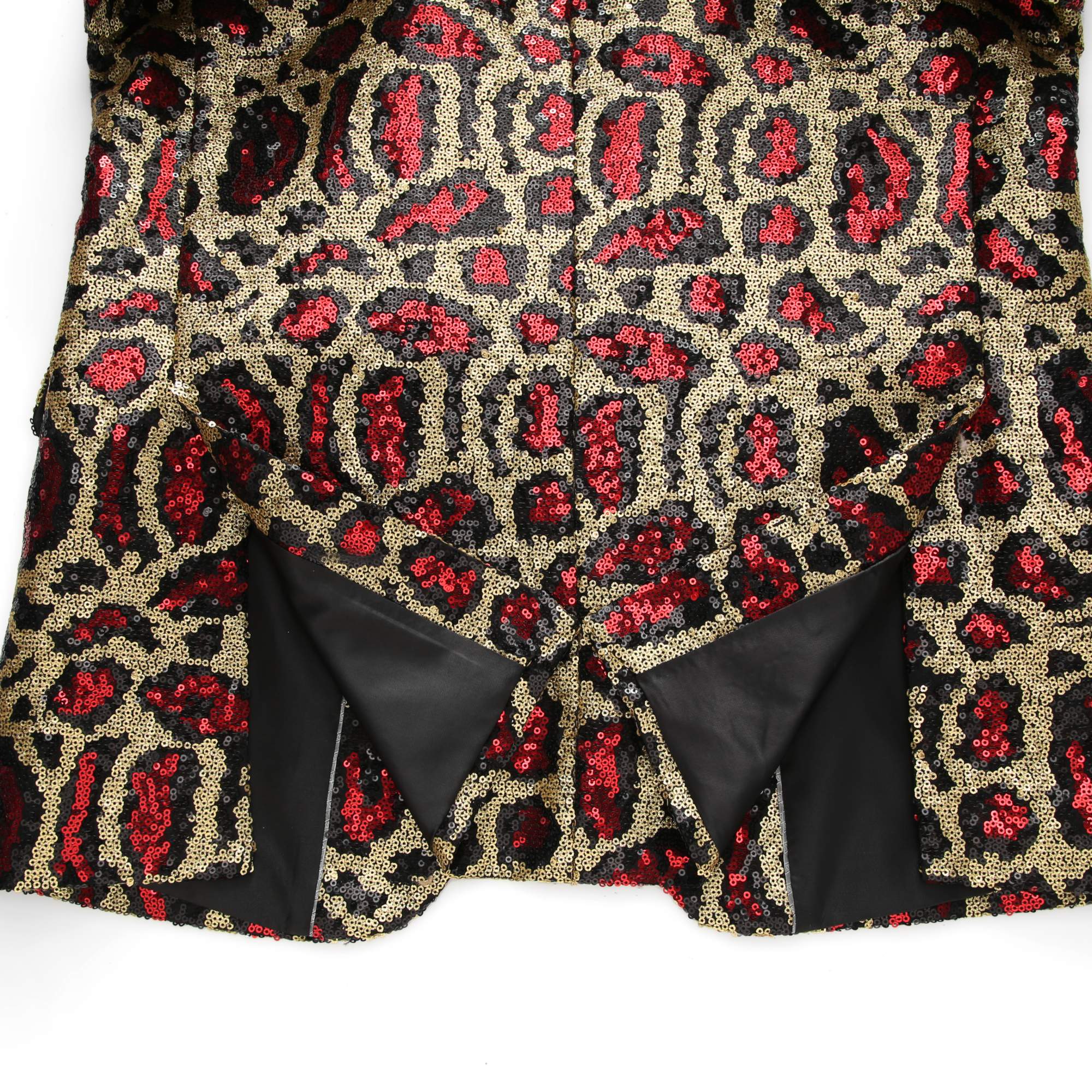 Dazzling Sequined Animal Print Jacket S8697