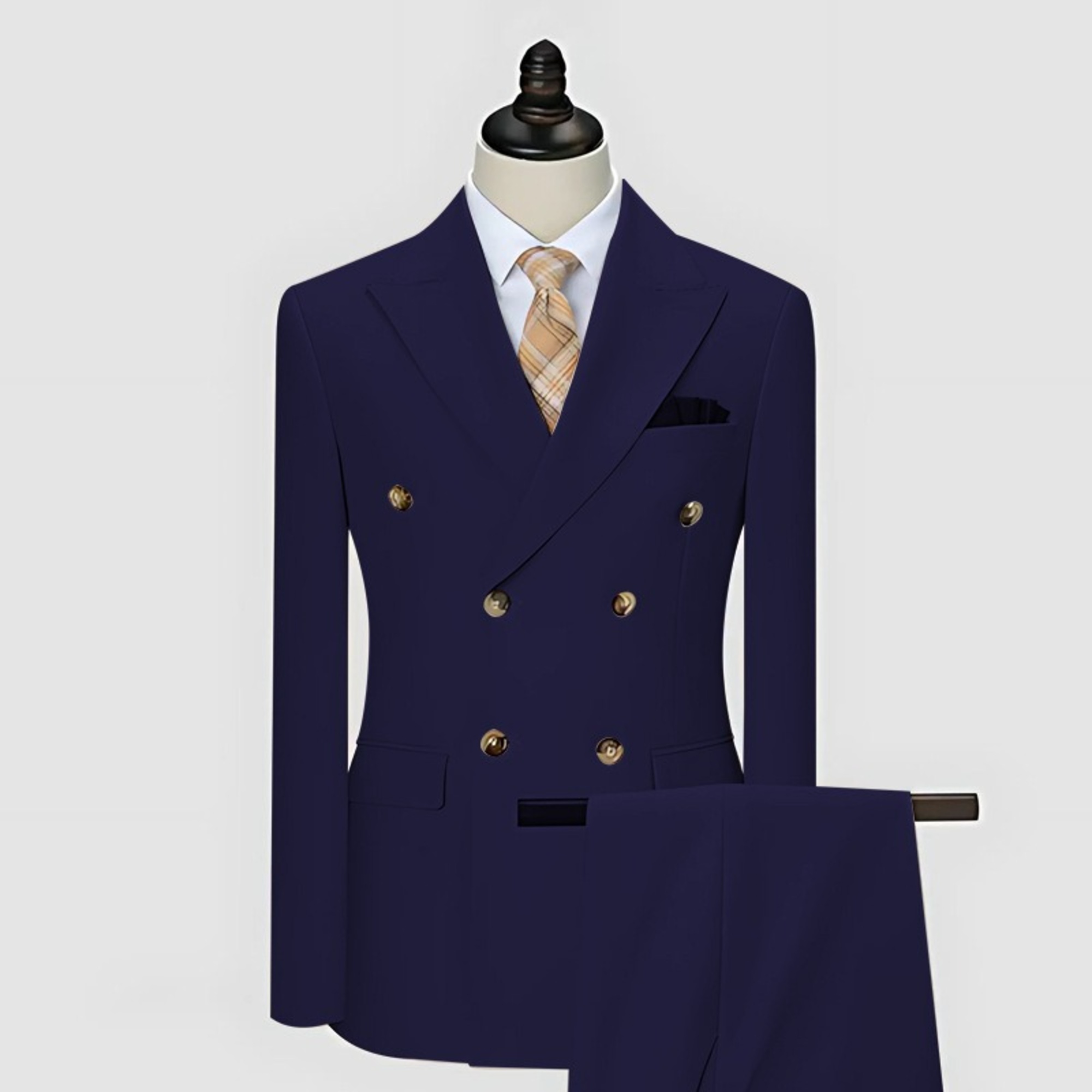 Dapper Double-breasted Suit S8700