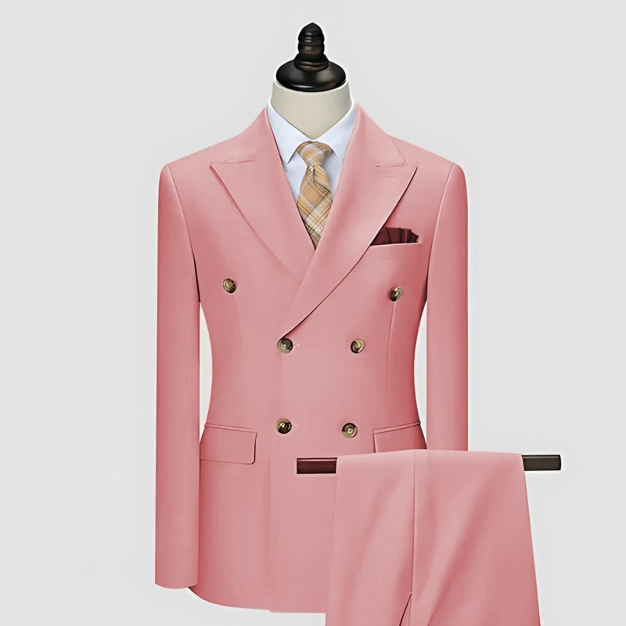 Dapper Double-breasted Suit S8700