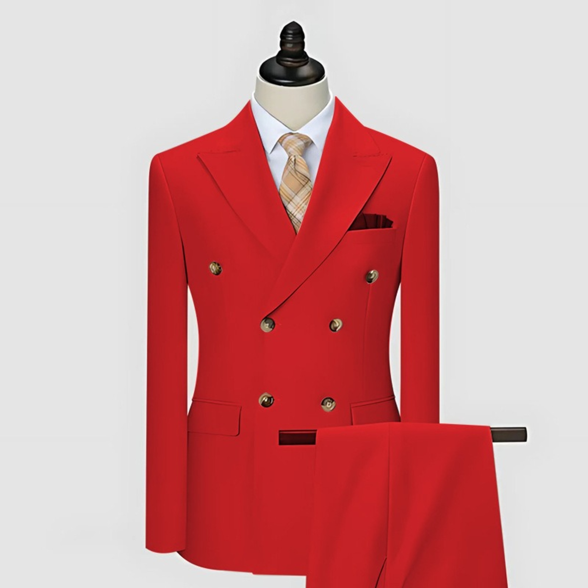 Dapper Double-breasted Suit S8700