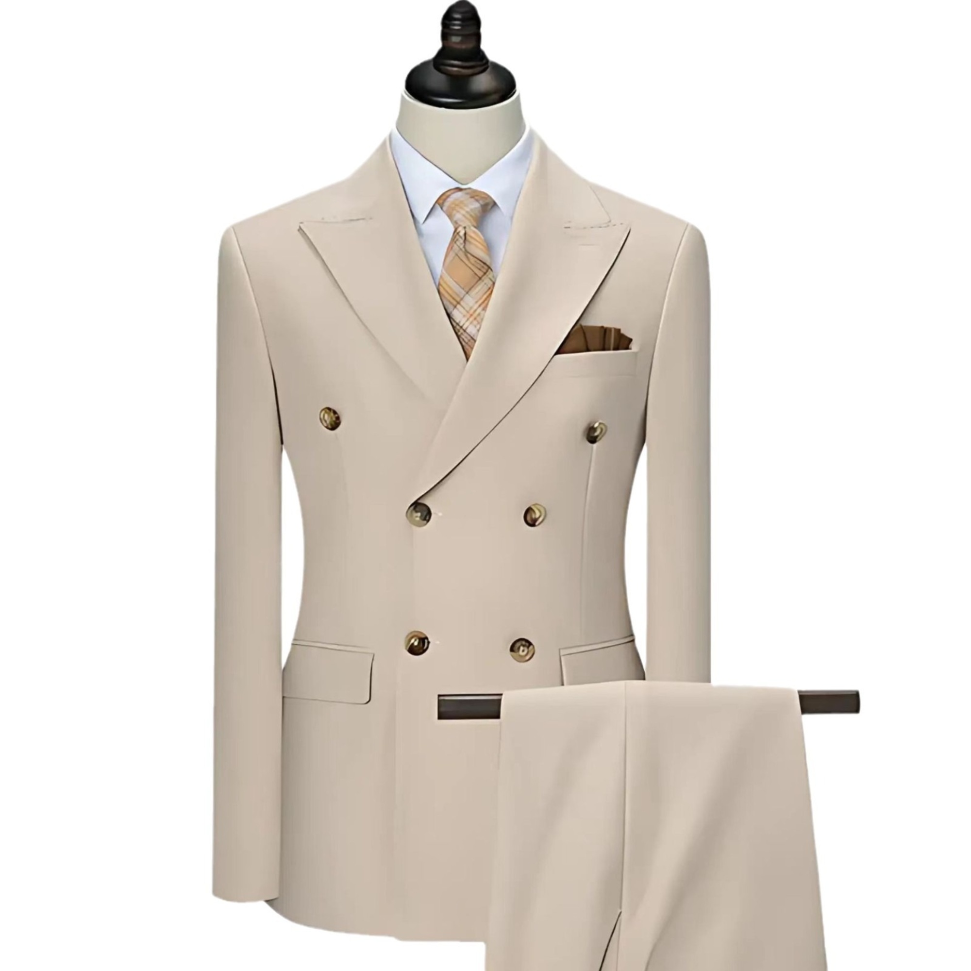 Dapper Double-breasted Suit S8700
