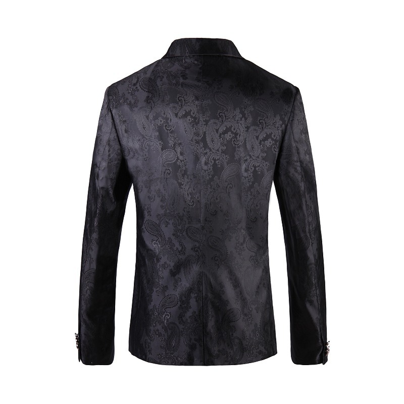 Doohoob Black Patterned Suit S8629