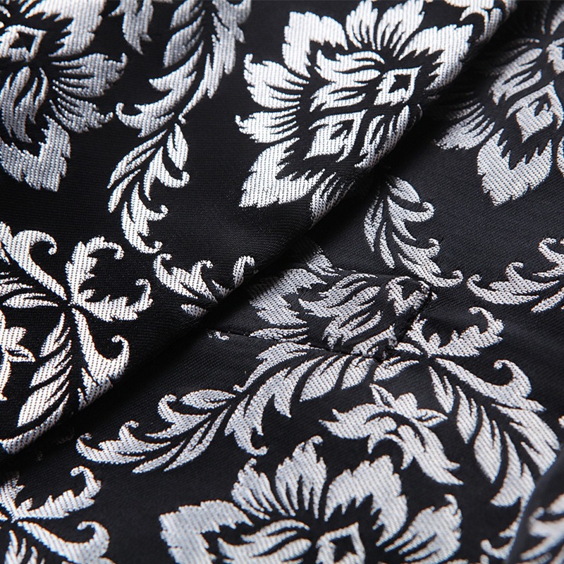 Doohoob Black-Silver Pattern Suit S8631