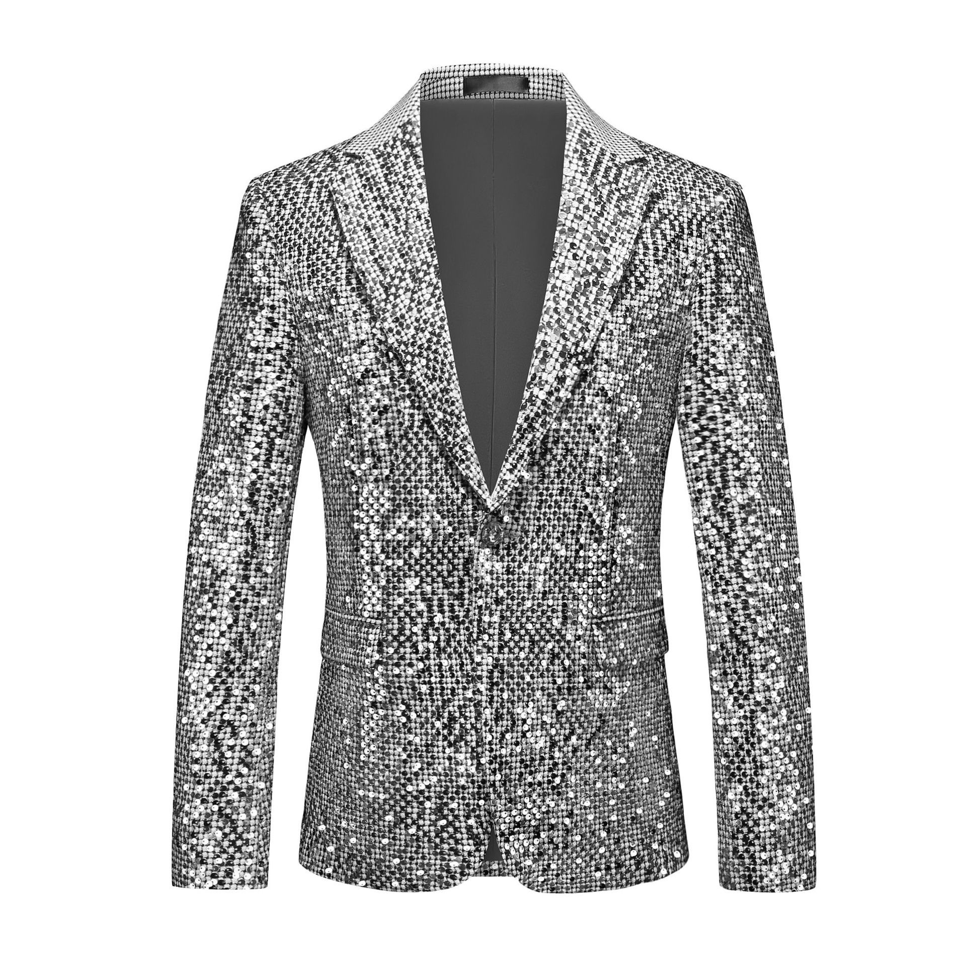Doohoob Black-White Sequin Suit S8614