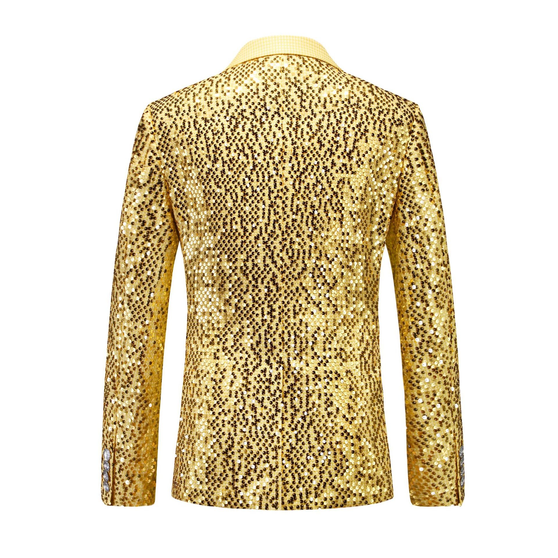 Doohoob Black-White Sequin Suit S8614