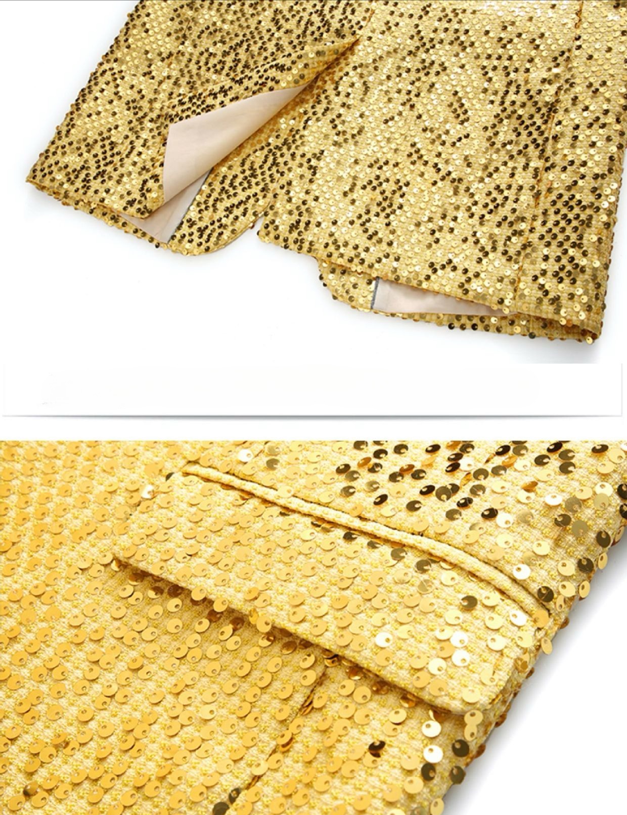 Doohoob Black-White Sequin Suit S8614