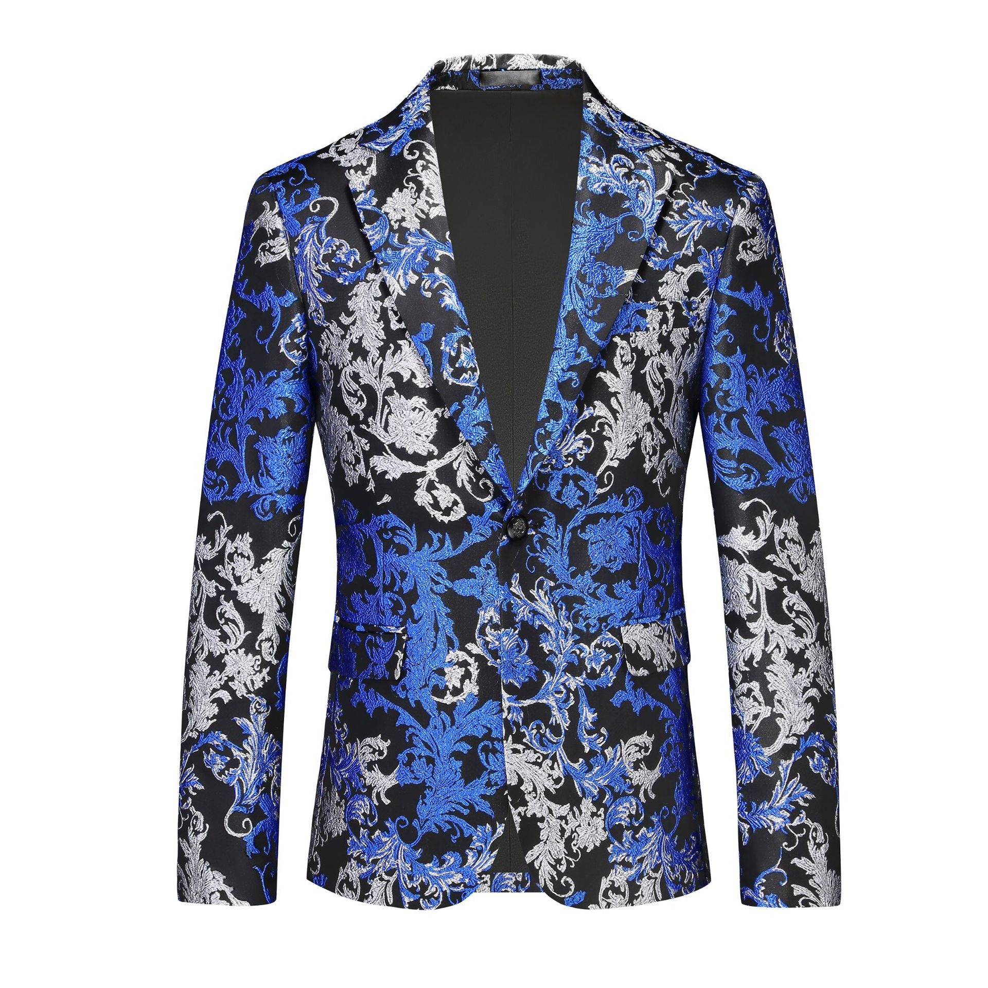 Doohoob Blue Gold Pattern Suit S8615