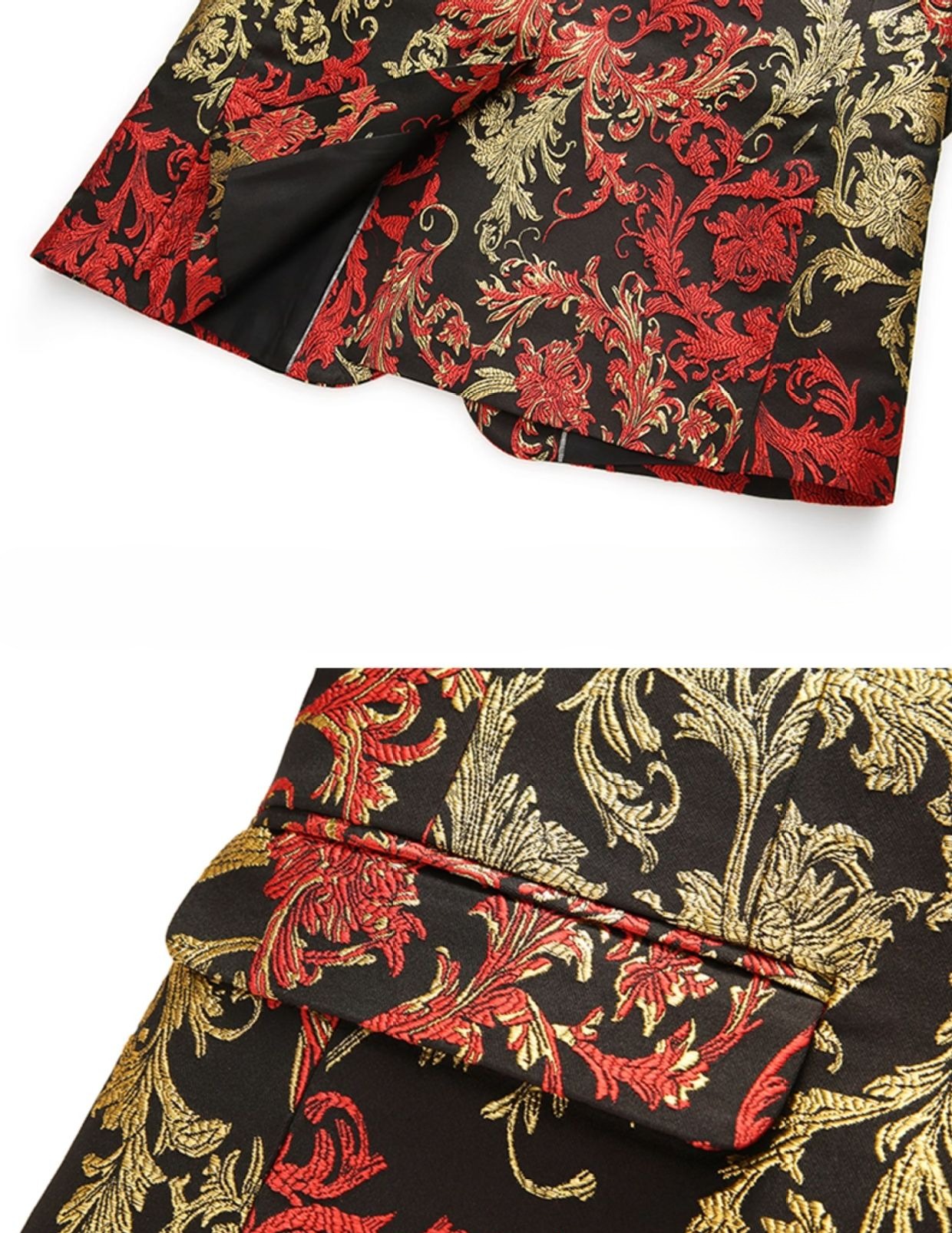 Doohoob Blue Gold Pattern Suit S8615