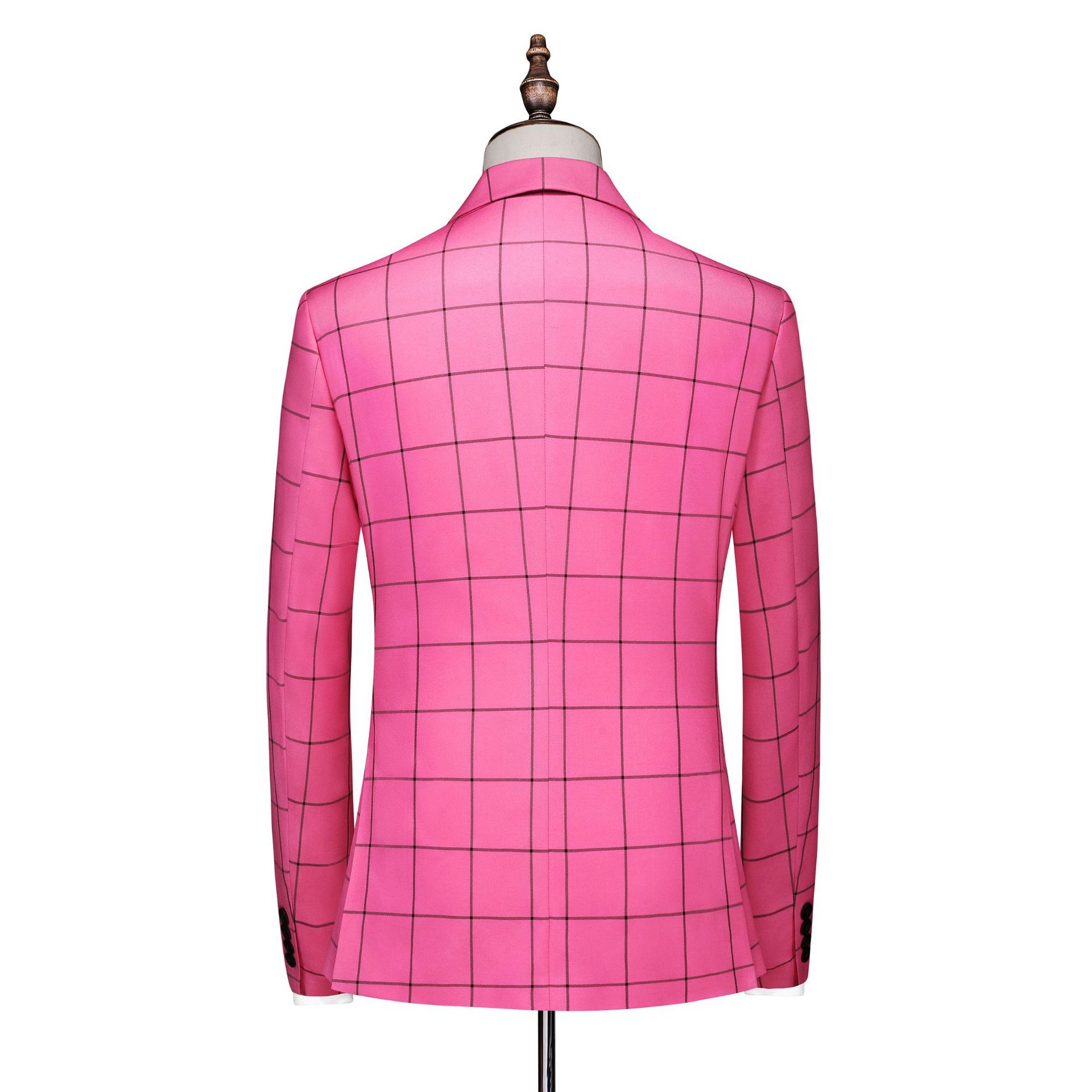 Doohoob Pink Checked Suit S8620