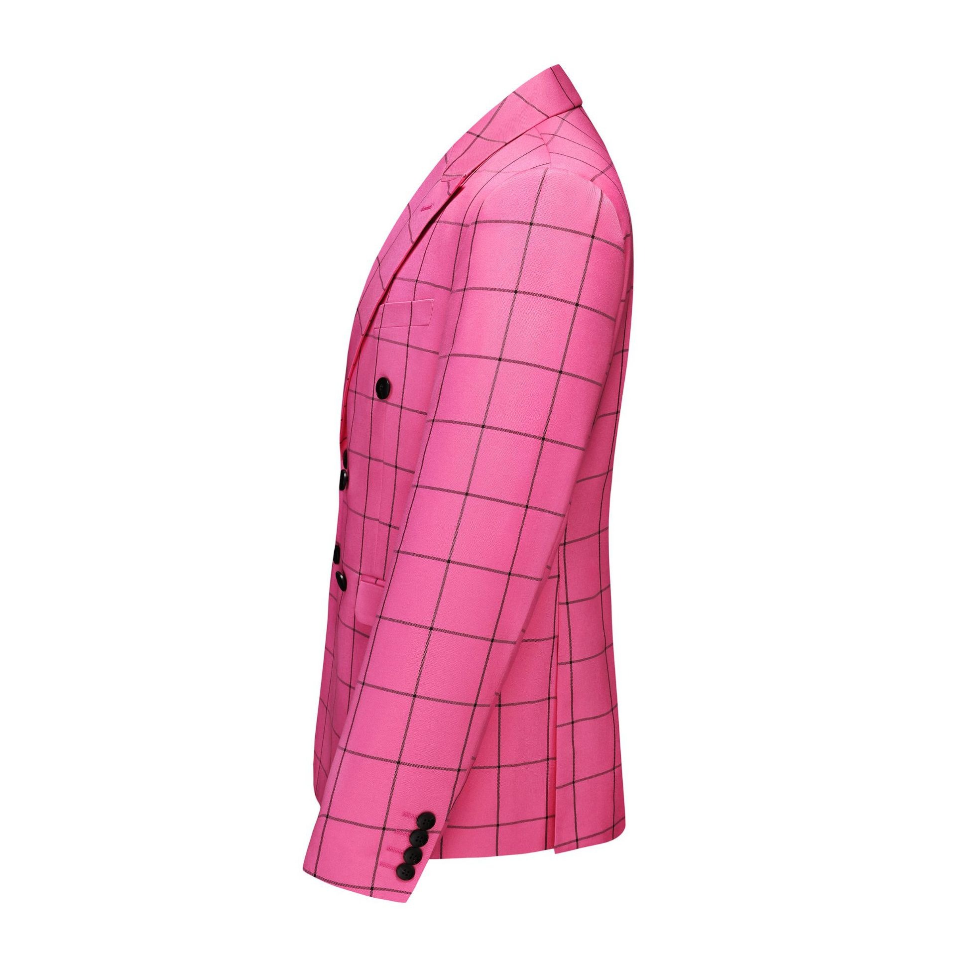Doohoob Pink Checked Suit S8620