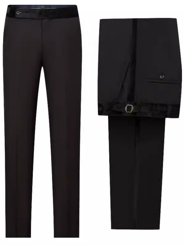 Doohoob White Velvet Lapel Suit S8630