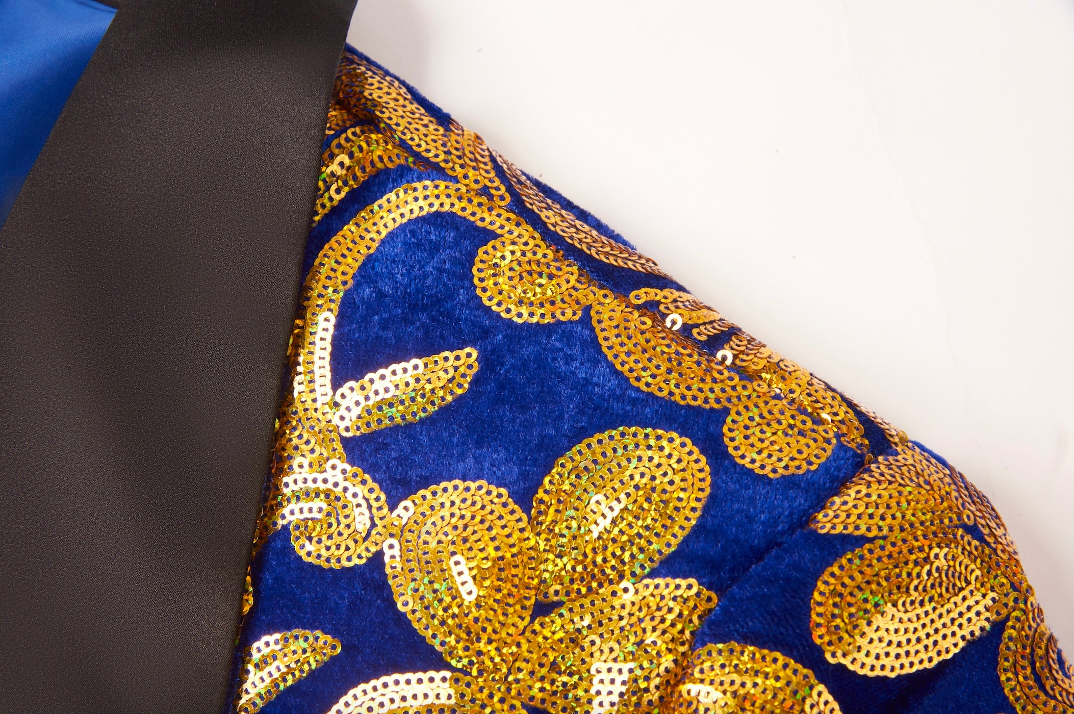 Floral Royal Blue & Gold Sequin Tuxedo M8054-DOOHOOB