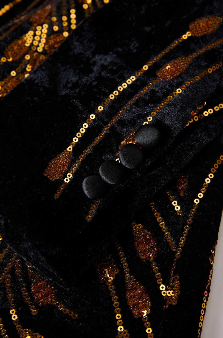 Floral Royal Gold Sequin Tuxedo-2 Piece M8057-DOOHOOB