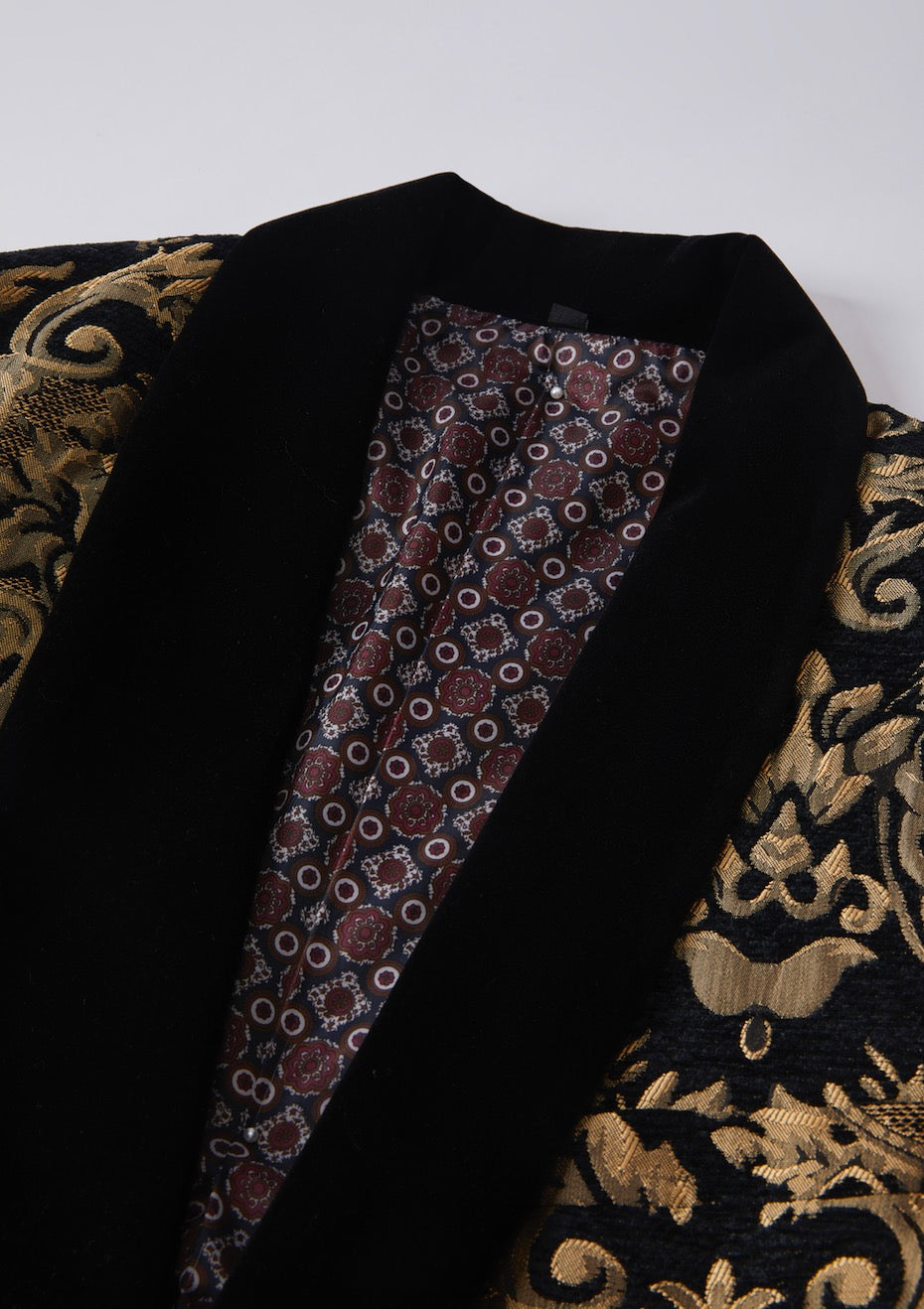 Black With Golden Floral Tuxedo M8076-DOOHOOB