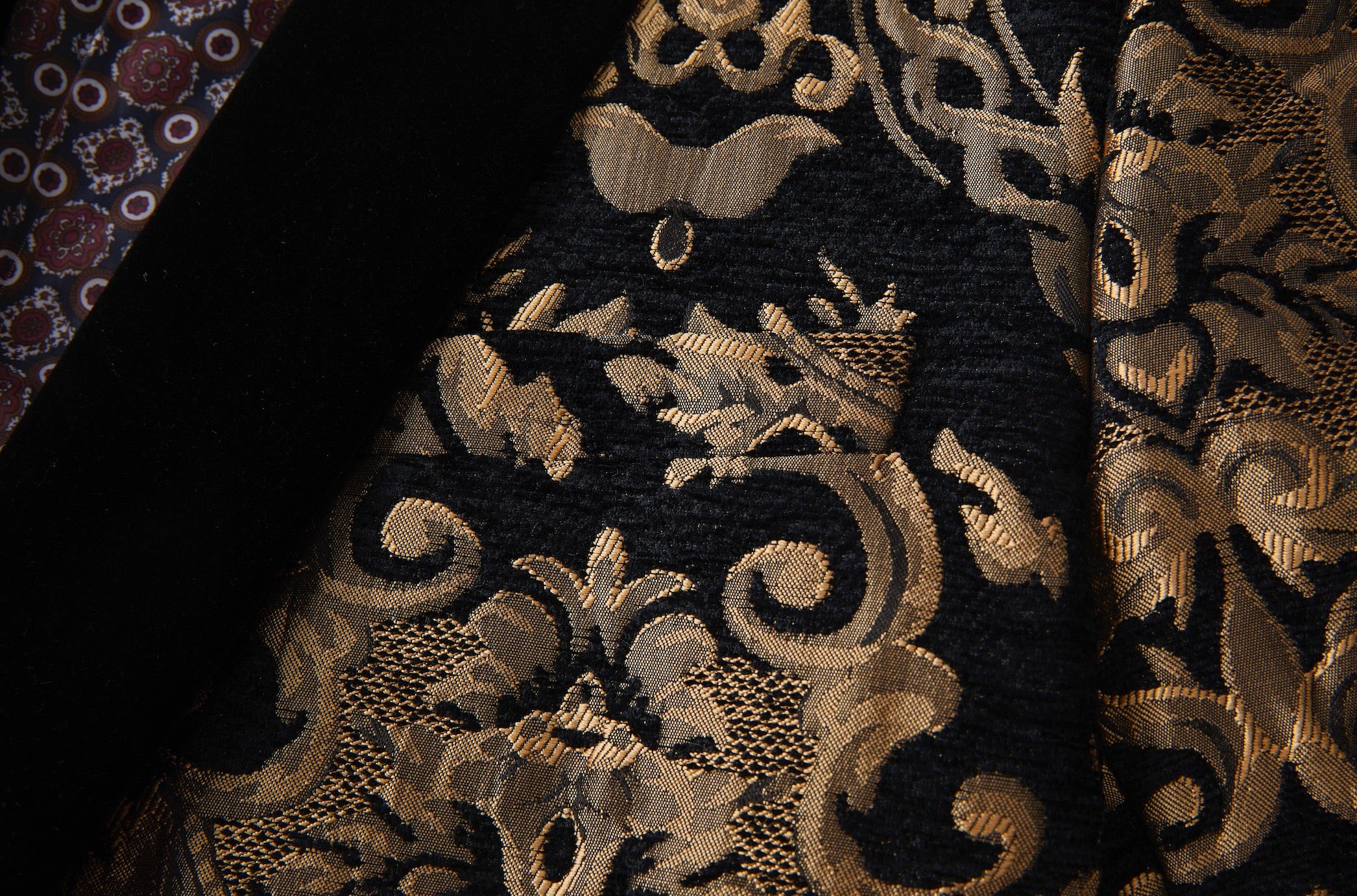 Black With Golden Floral Tuxedo M8076-DOOHOOB