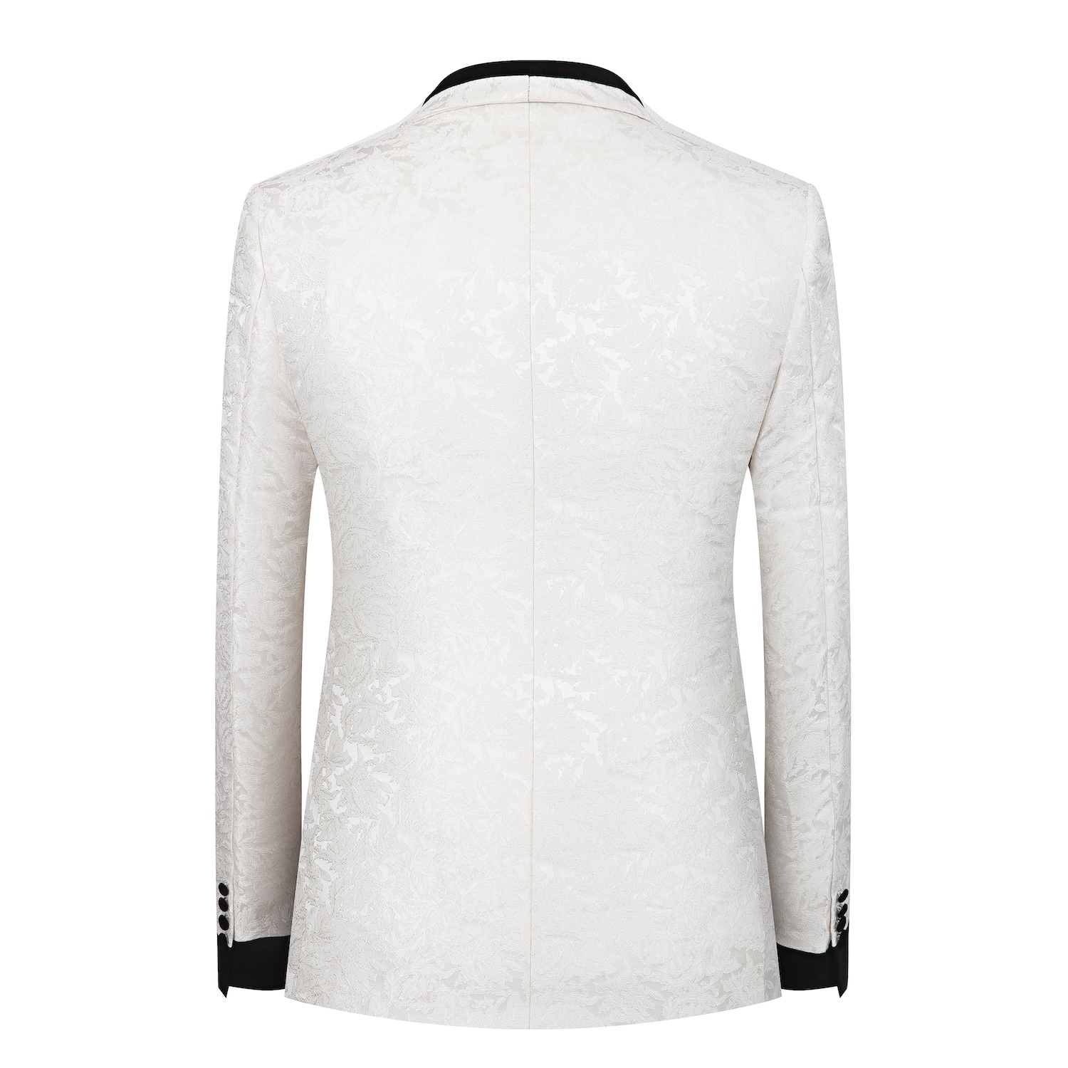 White Black Velvet Collar Suit S8635