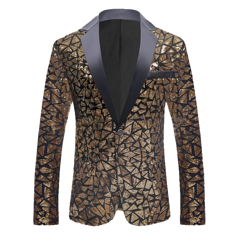 Men's Sequin Geometric Tuxedo (3 Colors)  S8350-DOOHOOB