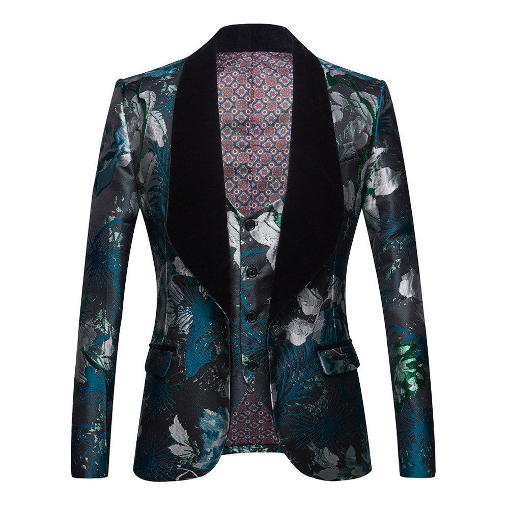 Abstract Roses Jacket and Vest Set M8019-DOOHOOB