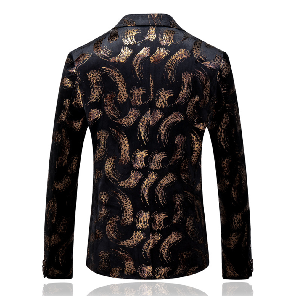 Artistic Leopard Print Velvet Blazer S8320-DOOHOOB