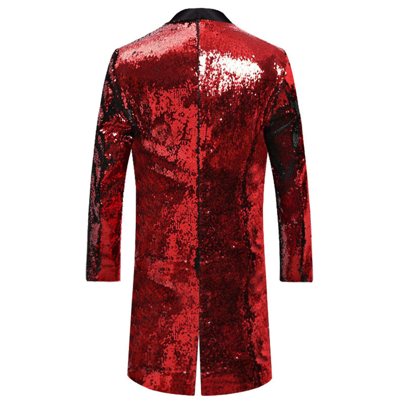 Sequin Mandarin Men's Blazer S8403-DOOHOOB