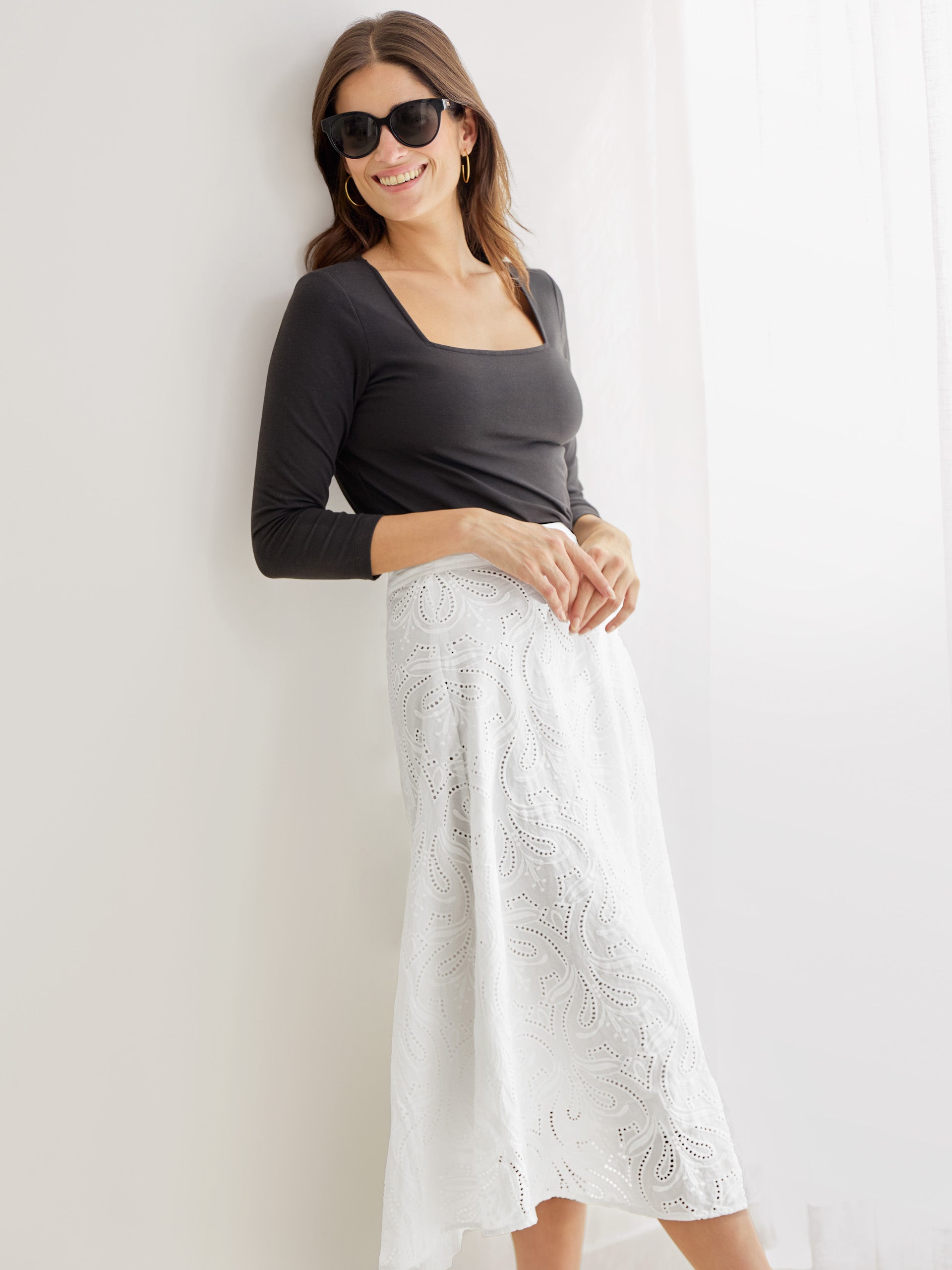 Naia Eyelet Skirt-New Feature DemoNew Feature Demo