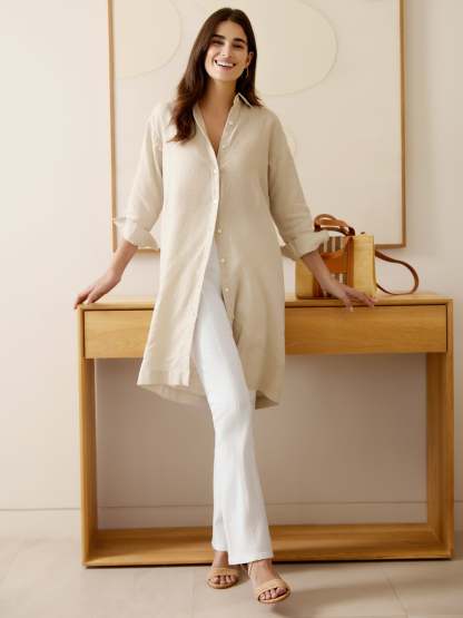 Hilda Linen Dress-New Feature DemoNew Feature Demo