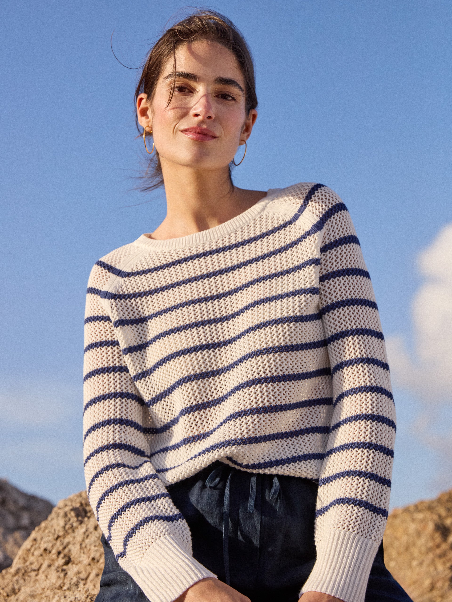 Cape Sweater in Stripe-New Feature DemoNew Feature Demo