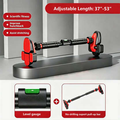 Adjustable Doorway Pull-Up Bar – No-Drill Installation Home Gym Strength Trainer